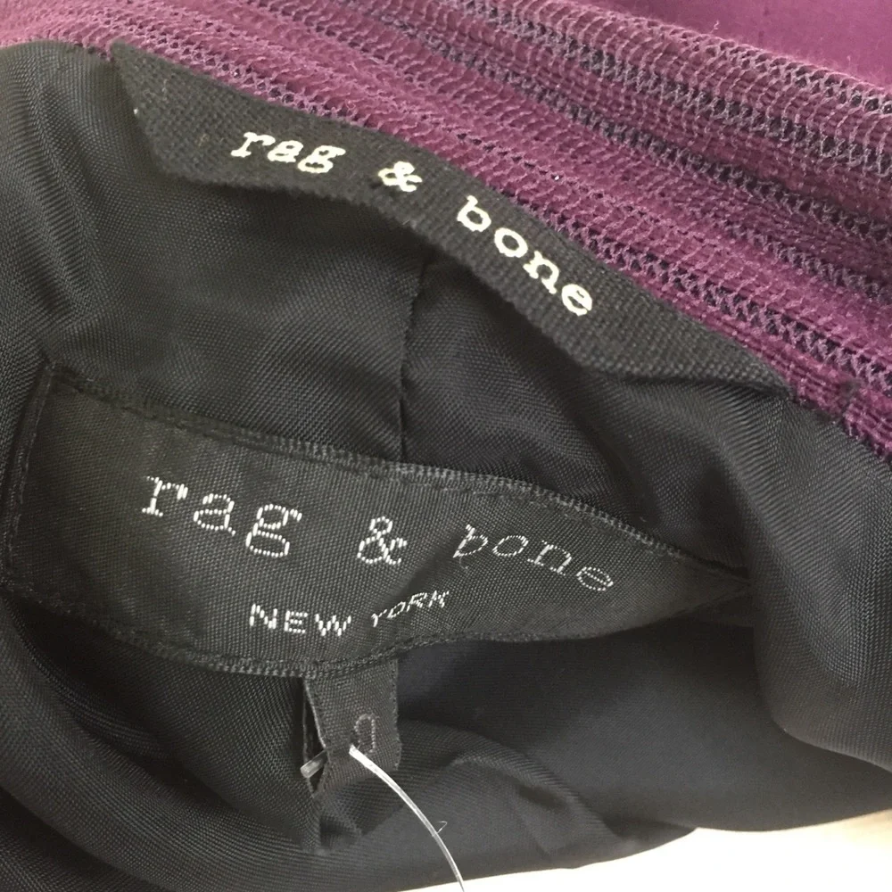 Rag & Bone Purple One Button Blazer - Picture 5 of 6